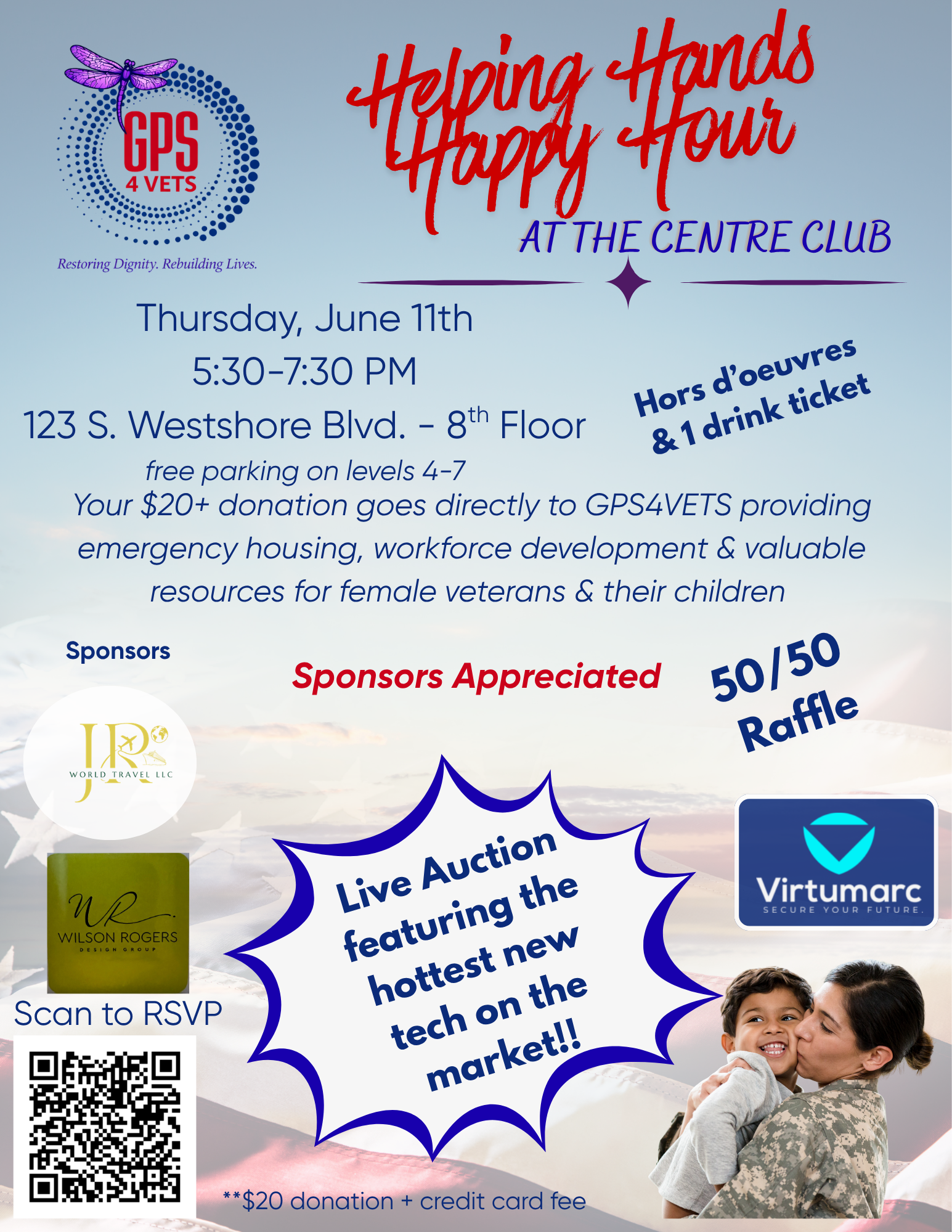 Helping Hands Happy Hour Flyer